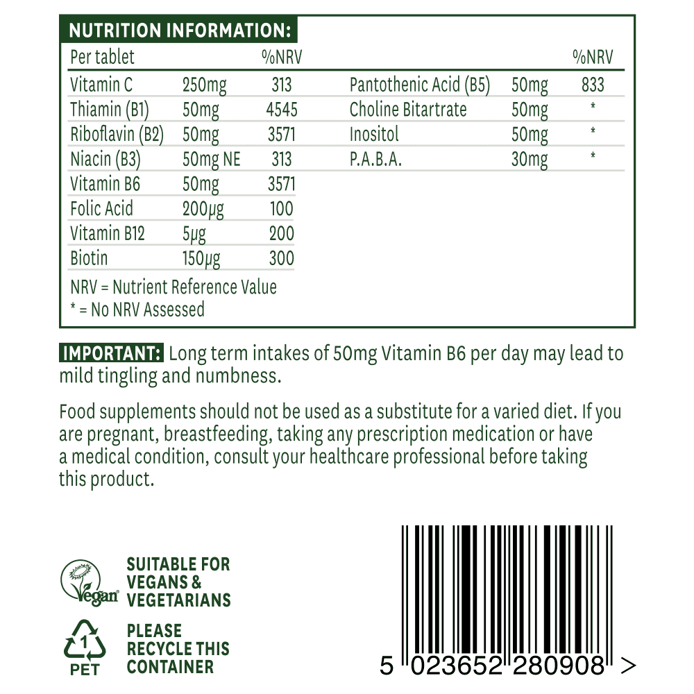 Natures Aid Vitamin B Complex 50 + C 3