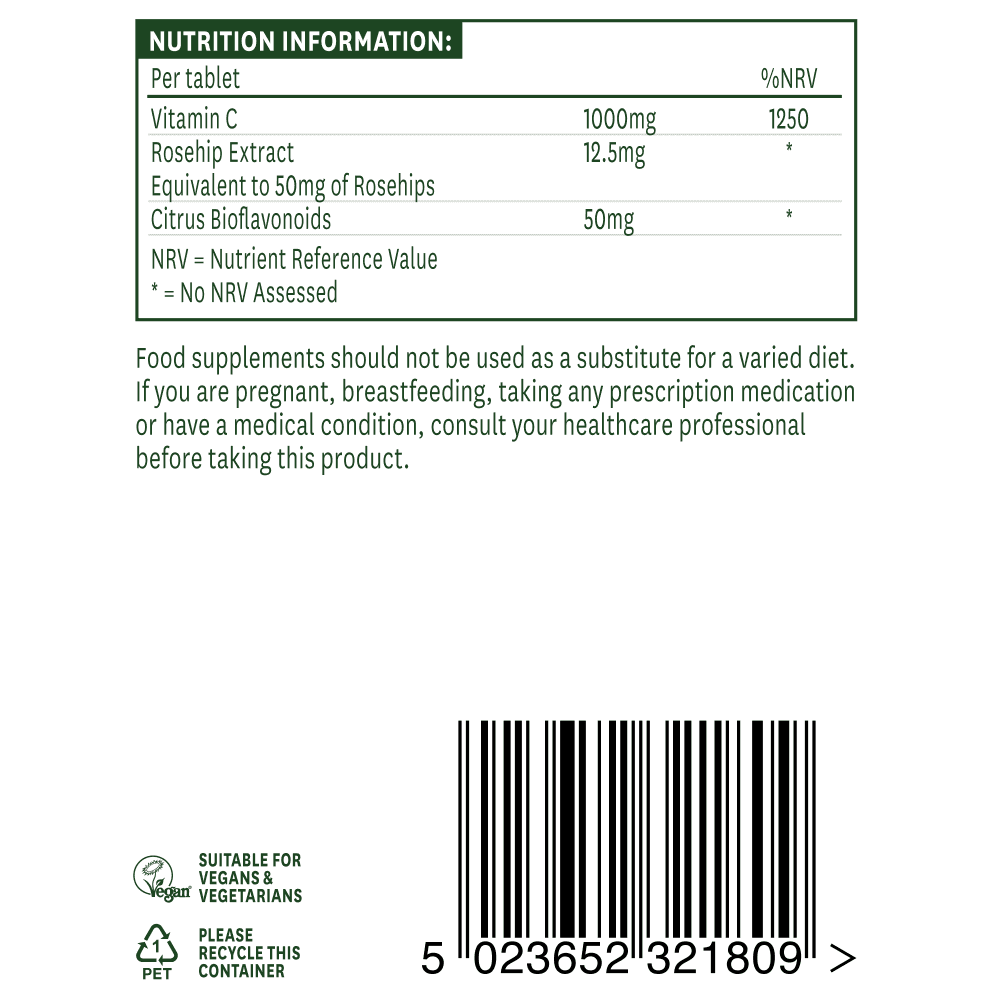 Natures Aid Vitamin C 1000mg Low Acid 3