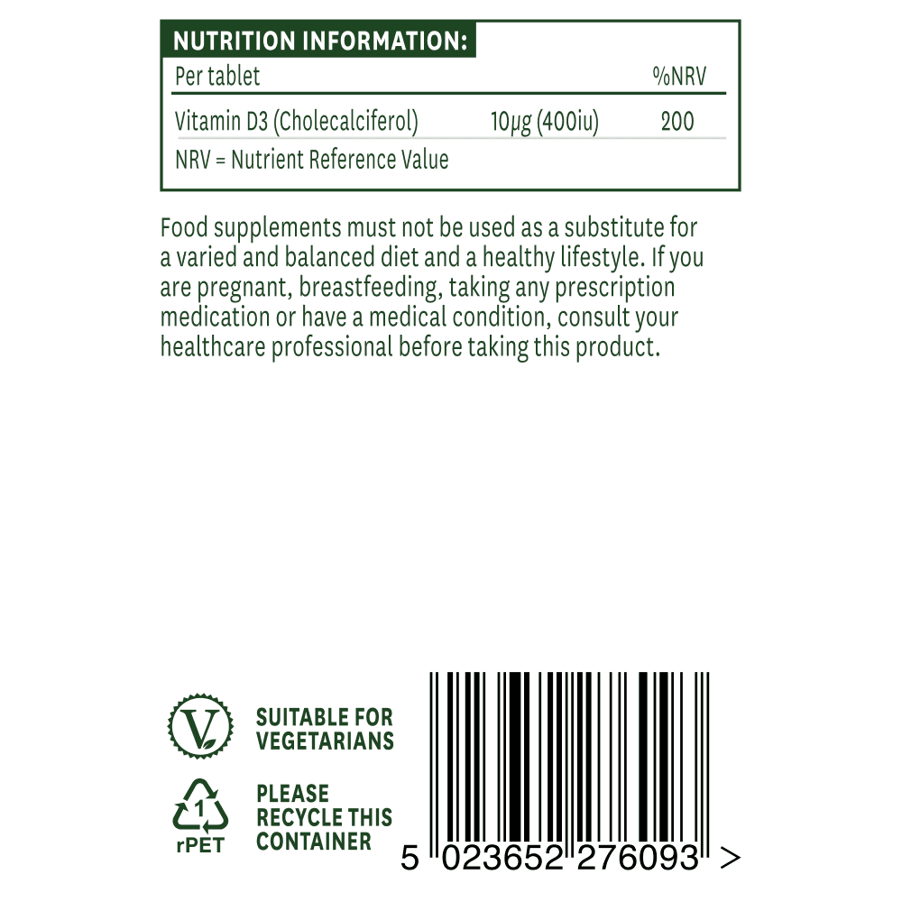 Natures Aid Vitamin D3 400iu 3