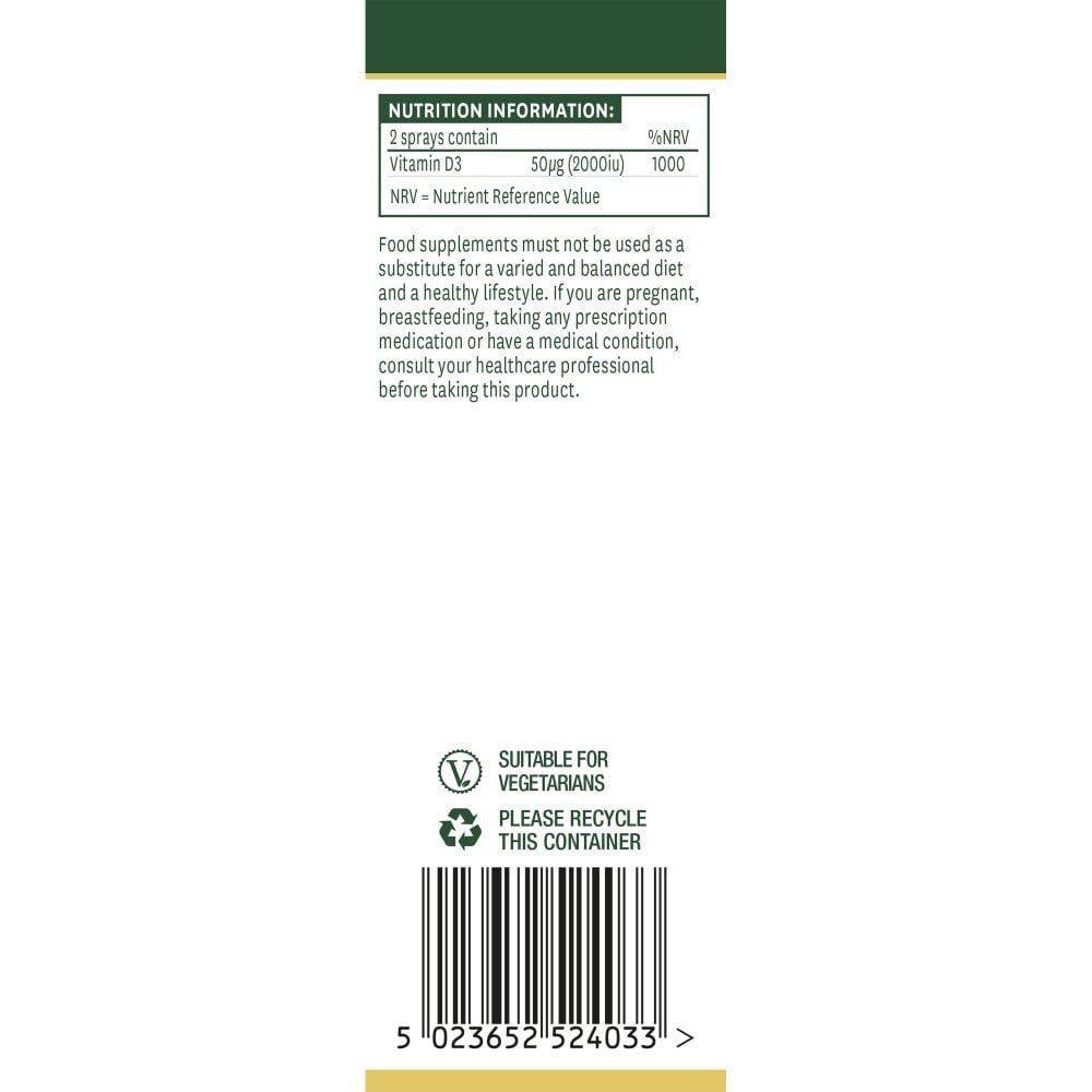 Natures Aid Vitamin D3 Daily Oral Spray 30ml 4