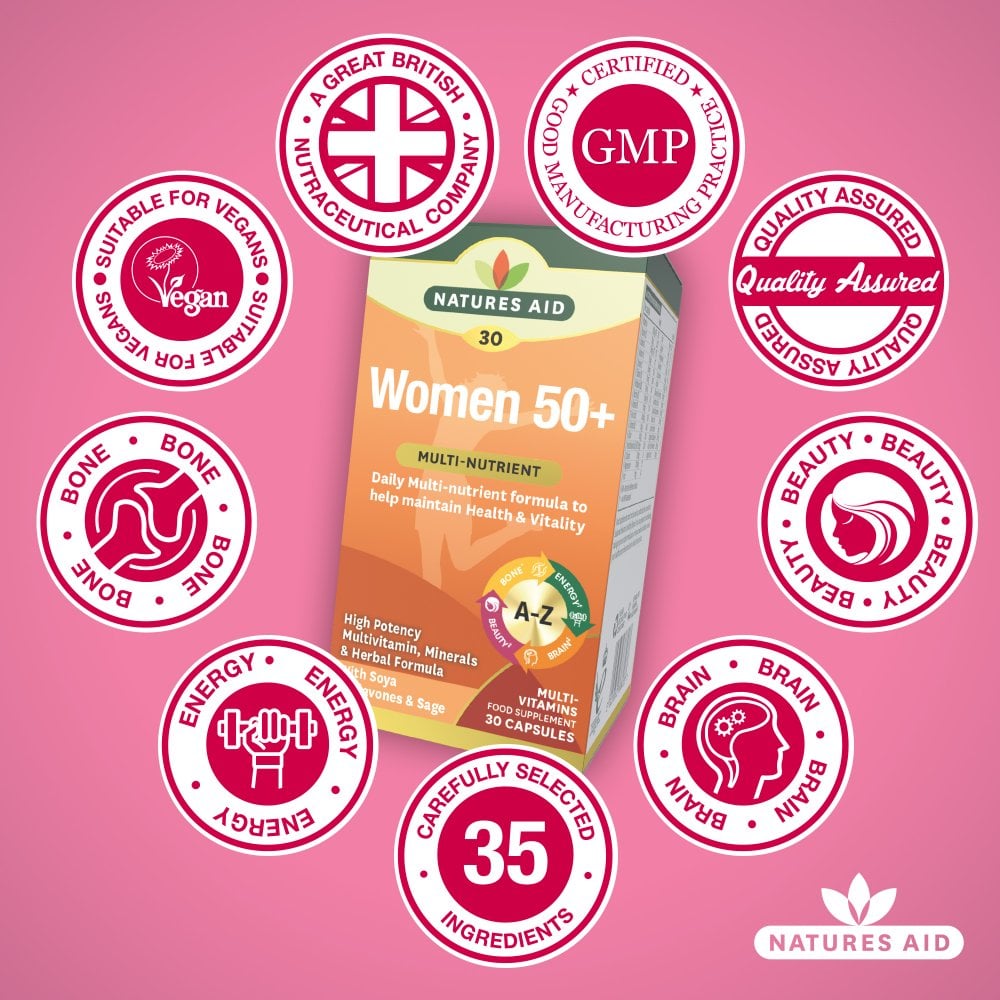 Natures Aid Women's 50+ Multi-Vitamins & Minerals 4