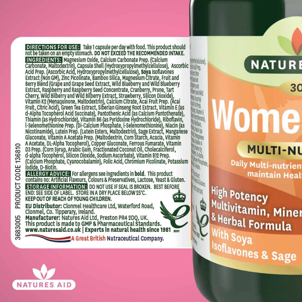 Natures Aid Women's 50+ Multi-Vitamins & Minerals 5