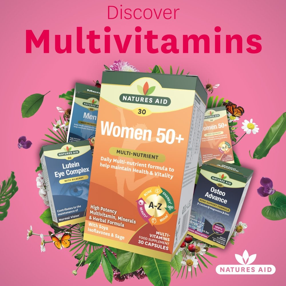 Natures Aid Women's 50+ Multi-Vitamins & Minerals 8