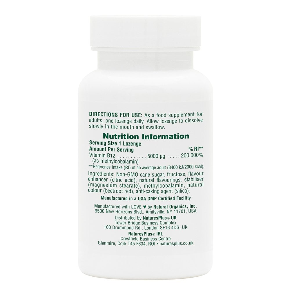 NaturesPlus Shot-O-B12 30 Lozenges