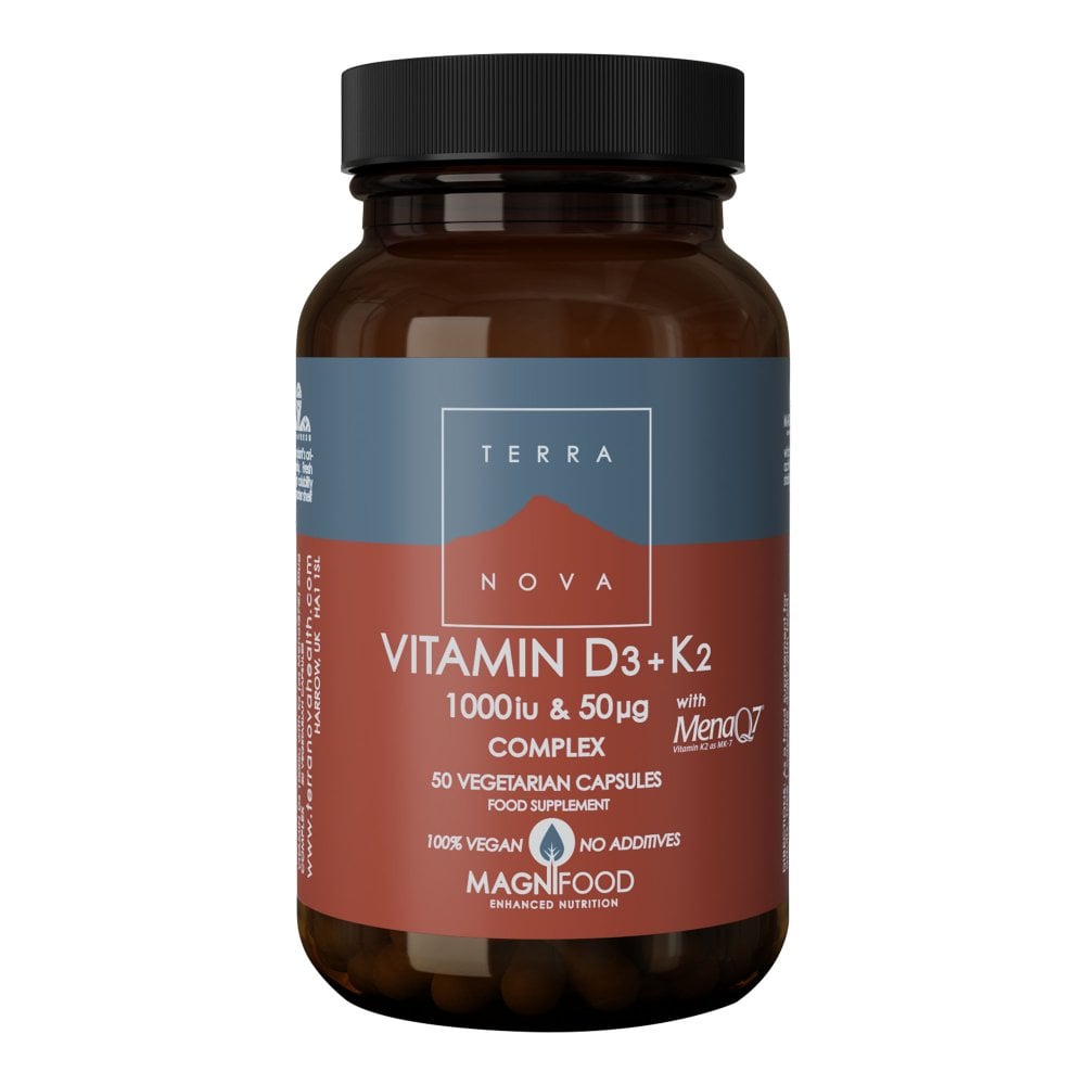 Terranova Vitamin D3 + K2 Complex 1000 IU & 50mcg