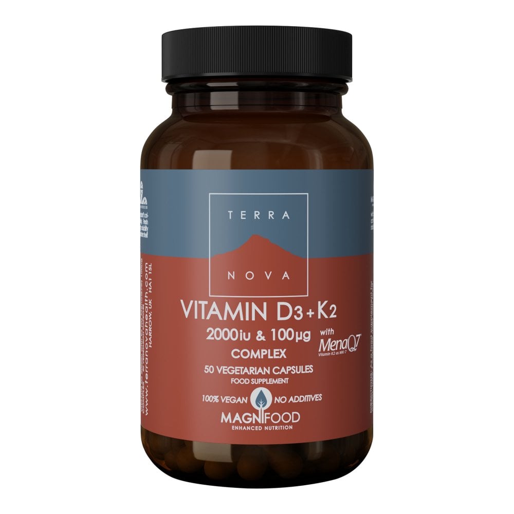 Terranova Vitamin D3 + K2 Complex 2000 IU & 100mcg