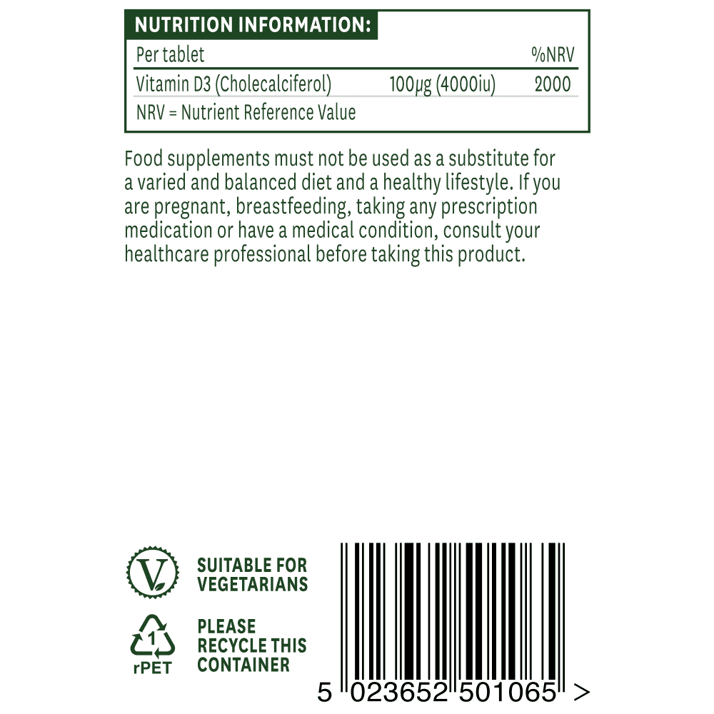 Natures Aid Vitamin D3 4000iu 3