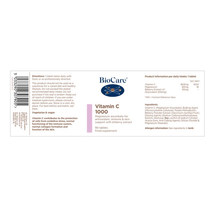 BioCare Vitamin C 1000 Tablets 4