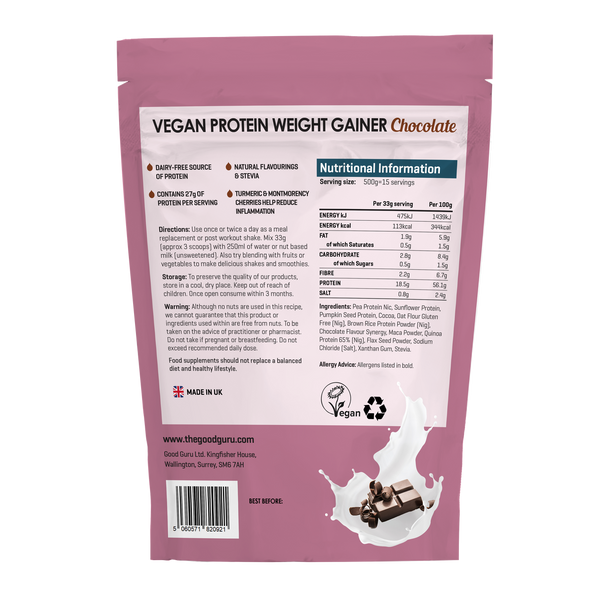 The Good Guru Vegan Protein Weight Gainer - Chocolate